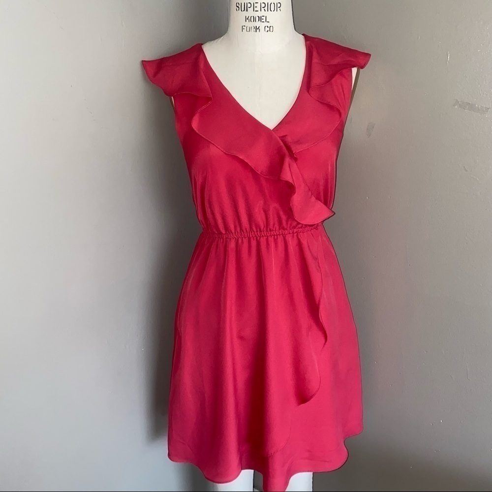 BCBGENERATION RUFFLE DRESS FRONT DRESS XS - Picture 3 of 10
